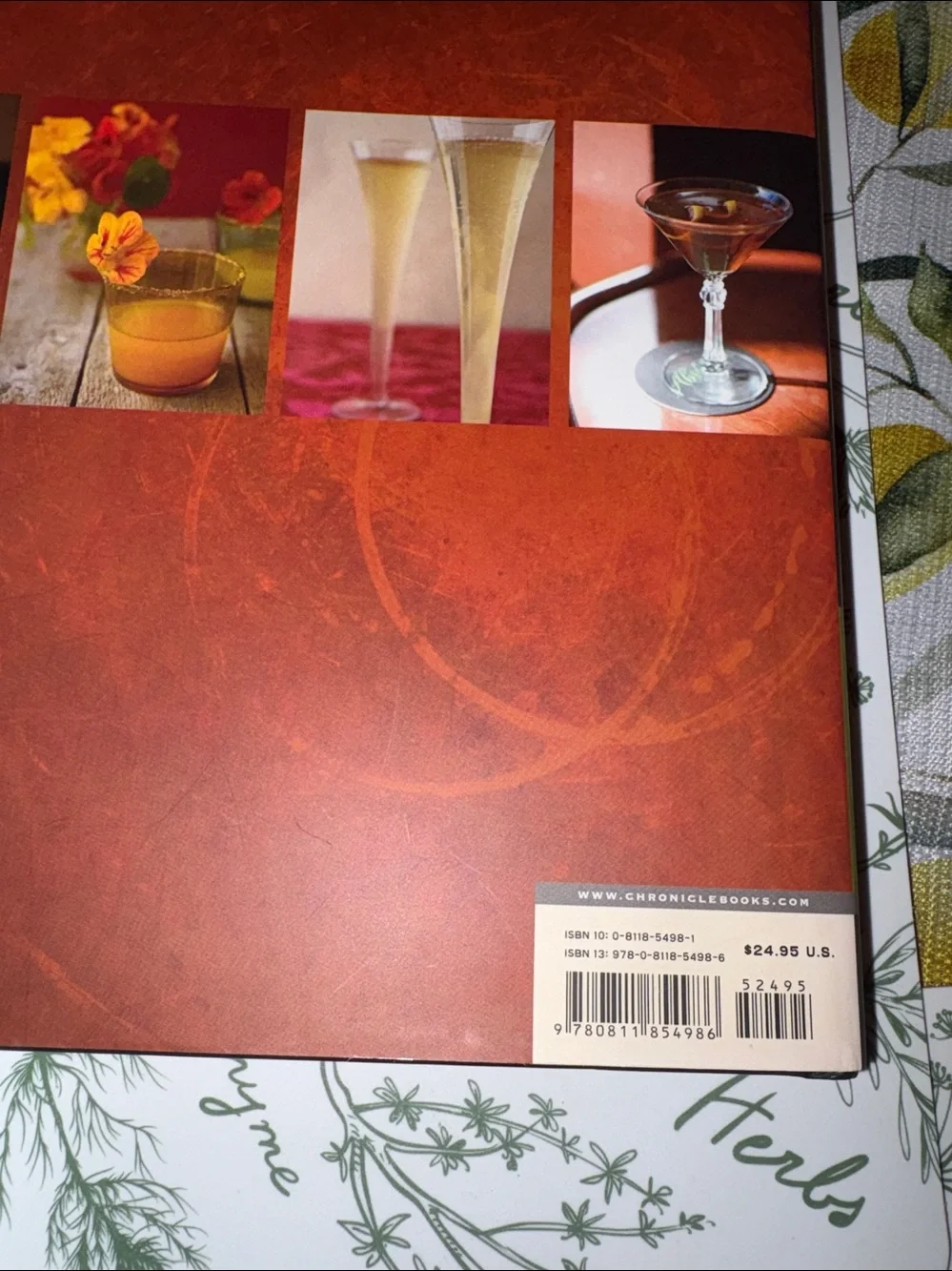 The Art of the Bar Cookbook - Cocktail Recipe Book with Orange & Teal Cover